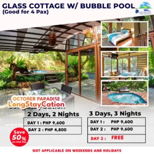 Longstaycation-glass-cottage-with-bubble-pool