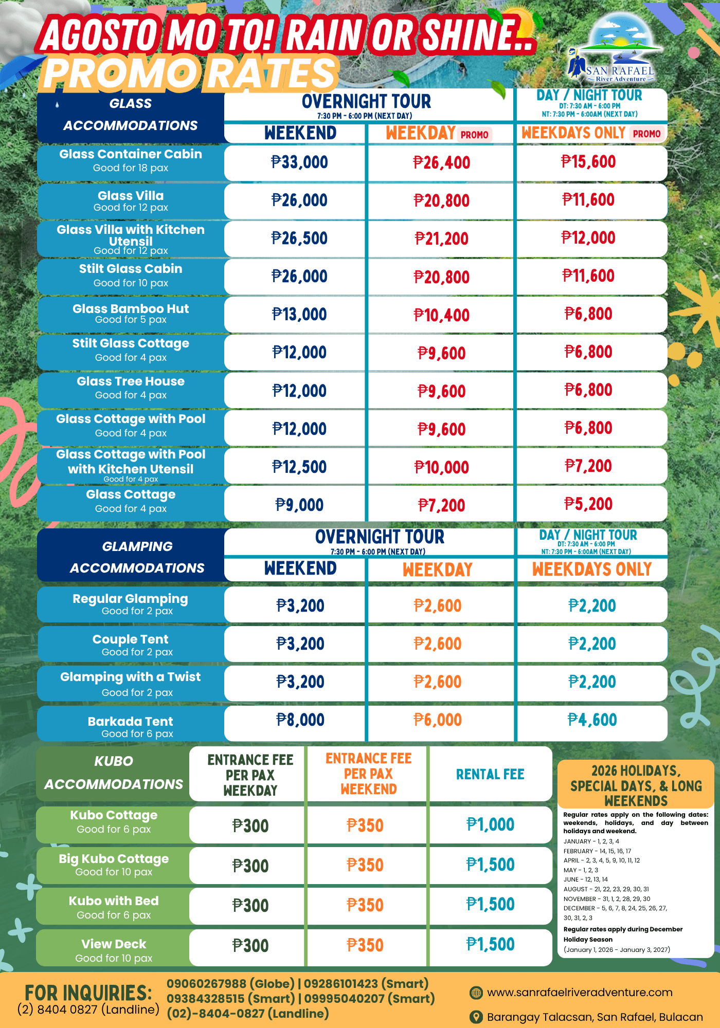 Agosto mo to Rain or Shine SRRA All Accom Promo