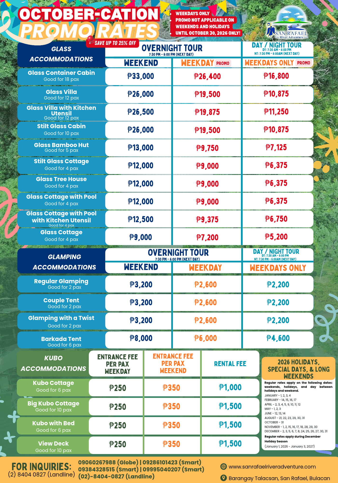 October-cation 2026 Promo Rates